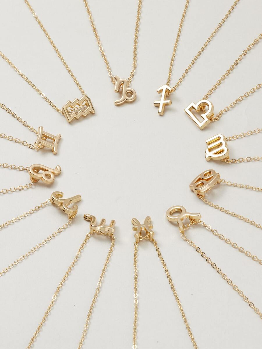 Constellation Symbol Charm Necklace - Yellow Gold - View 1