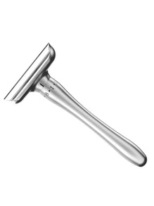 1pc Men Magnetic Adjustable Manual Beard Razor Without Blade,Double Edge Safety Razor, Reusable Travel Essentials Women Razor,Fathers Day Gifts,Easy to Clean,with a Delicate Box - Silver - View 5