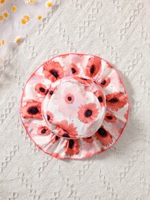 Enterizo De Bebé De Niña Con Diseño De Girasol Y Detalles De Volantes - Rosa - Ver 3