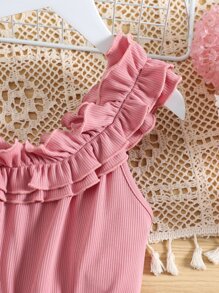 Sparklyn Vestido De Cuello Asimétrico Con Volantes Y Estampado Floral Para Niña Adolescente - Multicolor - Ver 6