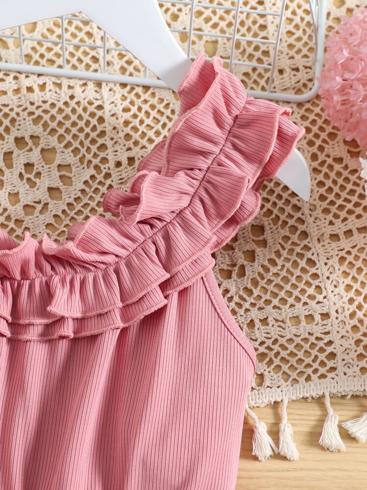 Sparklyn Adolescent Fille Robe Imprimé Floral À Volants À Col Asymétrique - Multicolore - Voir 6