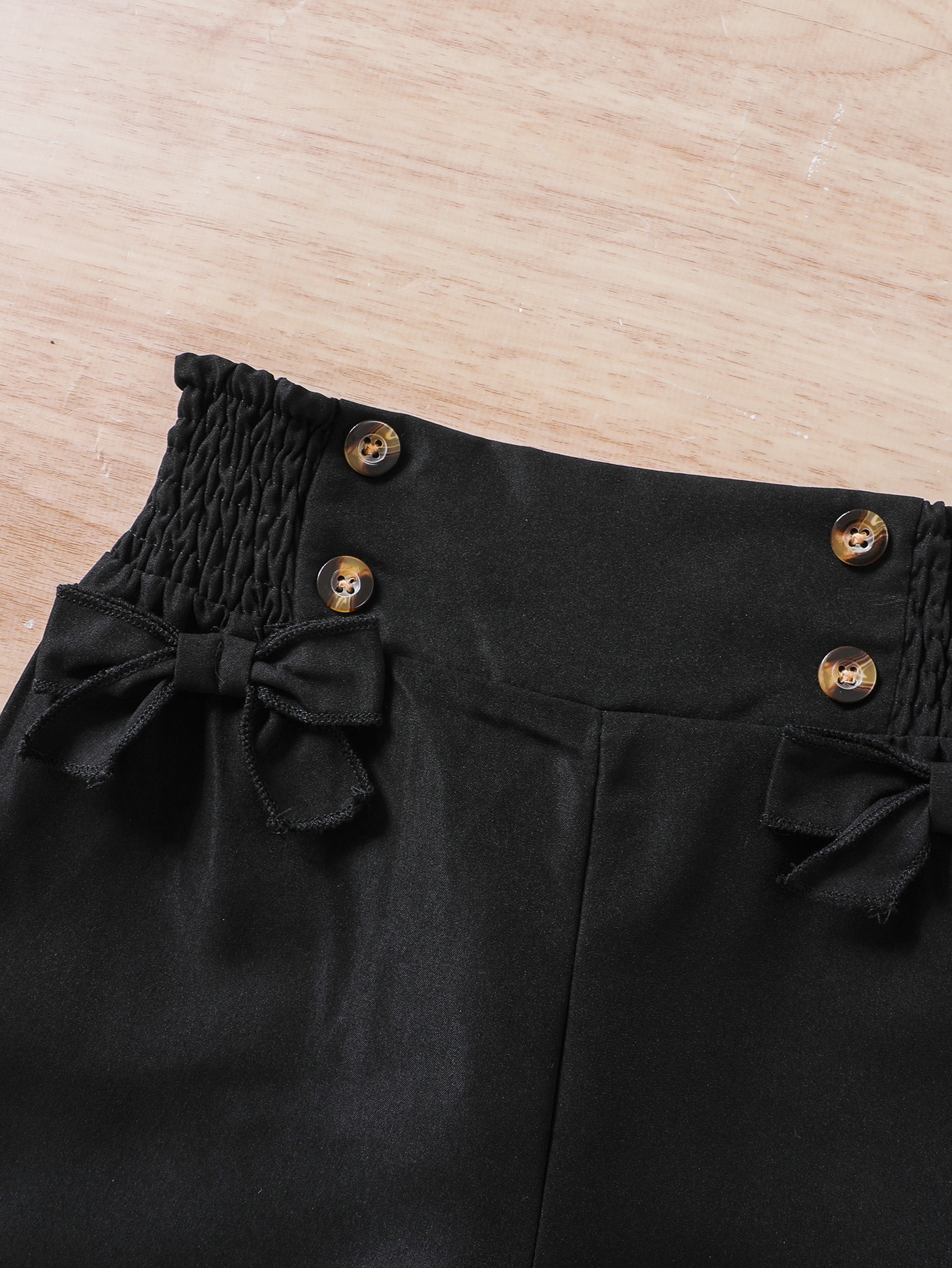 SHEIN بنطلون كاجوال بخصر عالي وتصميم فيونكة مطوية...