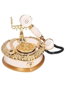 1 pieza Caja de ocho tonos de plástico música creativo teléfono para casa - Blanco - Ver 3