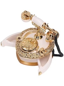 1 pieza Caja de ocho tonos de plástico música creativo teléfono para casa - Blanco - Ver 6