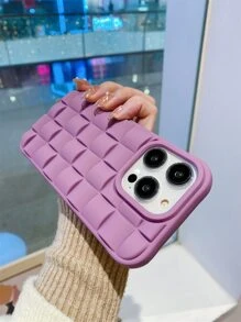 Vỏ điện thoại kẻ sọc nổi - Màu tím - Xem 6