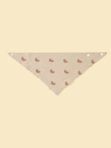 5入組嬰兒素色和彩虹樣式圍兜