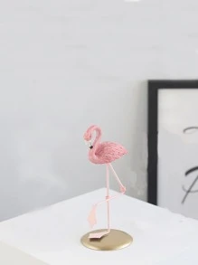 1pc Polyresin Decoration Craft, Cute Flamingo Design Decoration Object For Home Decor - Pink - View 1