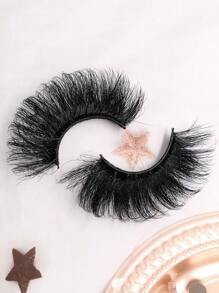 1 Pair Full False Lashes  3D Fluffy Thick Curl Soft Dramatic 30MM Long Reusable False Eyelashes Extension Makeup - Black - View 6