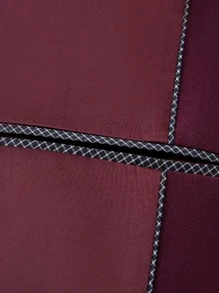 CLOUDSTYLE Áo cộc tay Nam Nút Khối Màu Công việc - Màu Đỏ Sâu - Xem 8