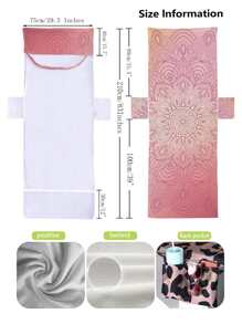 1pc Mandala Pattern Chair Slipcover, Modern Microfiber Beach Chair Slipcover For Beach - Multicolor - View 3