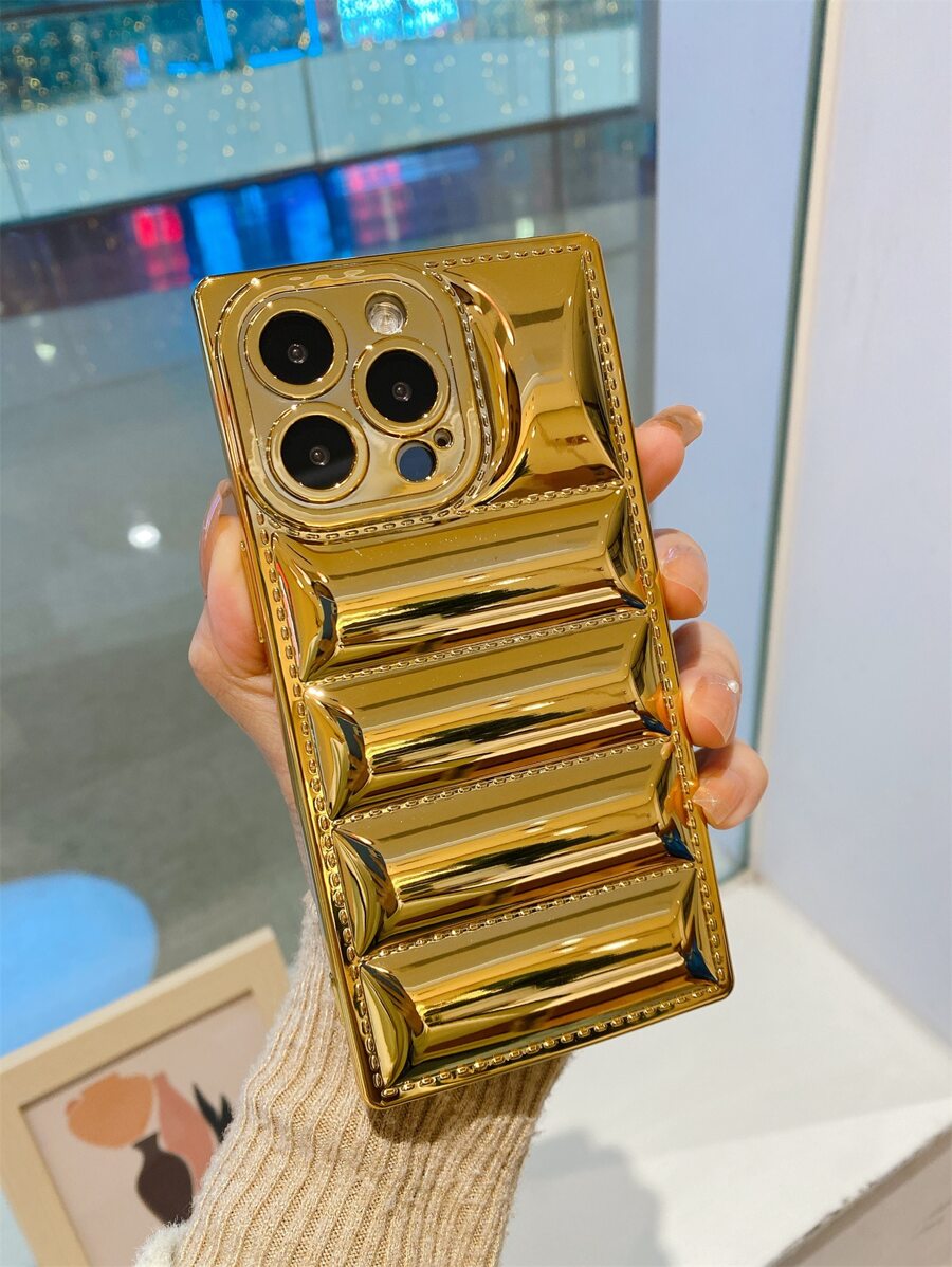 苹果金色金属镀层手机壳
