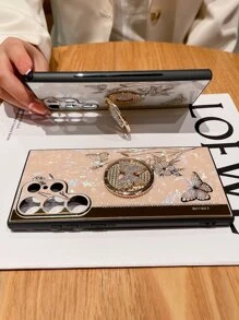 Iphone 16 Butterfly Pattern Phone Case With Ring Holder