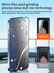 1 Miếng Gốm sứ Mềm mại Phim ảnh Chống cháy nổ Trò Chơi Điện thoại di động Bảo vệ màn hình , Tương thích với Apple iPhone người mẫu 12 , 13 , - Trong sáng - Xem 3