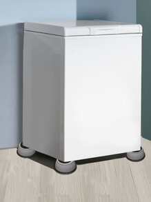 4pcs Shock Absorbing Floor Mat, ABS Non-slip Floor Mat For Washing Machine - Dark Grey - View 3