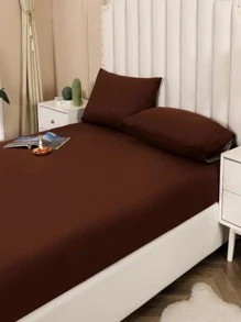 3入組/套棕色床罩套裝家居簡約床罩被套套裝 - 咖啡棕 - 查看 5