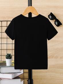 Toddler Boys Lightning & Letter Graphic Tee - Black - View 2