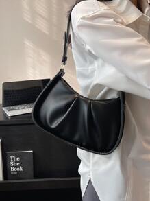 Hàng mới đến Sành điệu Hình đám mây Túi đeo vai Với Xếp , Linh hoạt - màu đen - Xem 2