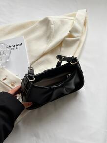 Hàng mới đến Sành điệu Hình đám mây Túi đeo vai Với Xếp , Linh hoạt - màu đen - Xem 4