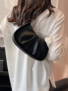 Hàng mới đến Sành điệu Hình đám mây Túi đeo vai Với Xếp , Linh hoạt - màu đen - Xem 5