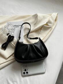 Hàng mới đến Sành điệu Hình đám mây Túi đeo vai Với Xếp , Linh hoạt - màu đen - Xem 6