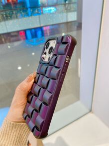 電鍍紋理質感手機殼 - 紫色 - 查看 2