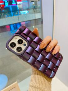 電鍍紋理質感手機殼 - 紫色 - 查看 3