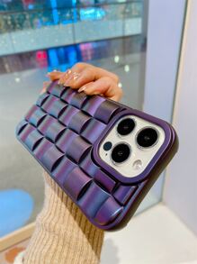 電鍍紋理質感手機殼 - 紫色 - 查看 5