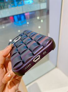 電鍍紋理質感手機殼 - 紫色 - 查看 6