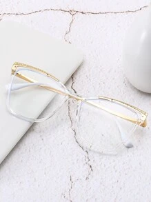 1 副金色透明男女通用眼镜 - 無色 - 查看 1
