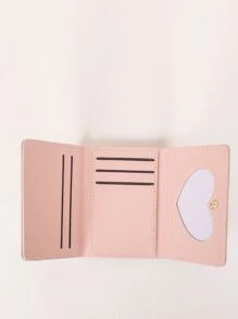 兔子裝飾錢包,花卉圖案小錢包女士手提包,熱粉色錢包 - 粉色 - 查看 6