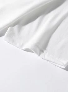 Manfinity EMRG Men Plus Bear & Letter Graphic Tee - White - View 3