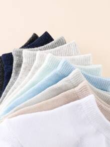 10對嬰兒素色襪子 - 彩色 - 查看 3