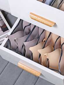 1 Màu Xám Tương Phản Ràng Buộc Đồ Lót Hộp Bảo Quản Hiện Đại Vải Không Dệt Mút Quần Lót Người Tổ Chức Bộ Chia Cho Gia Đình - Xám - Xem 4