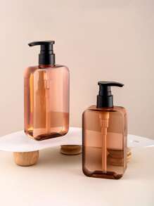 1 Bình xịt dưỡng da PET 300ML, Chai dưỡng da trong suốt tối giản cho phòng tắm - màu nâu - Xem 1