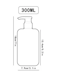 1 Bình xịt dưỡng da PET 300ML, Chai dưỡng da trong suốt tối giản cho phòng tắm - màu nâu - Xem 2