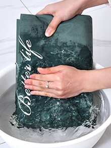 1入組滌綸可折疊收納袋臥室現代主義字母圖案被子收納袋 - 白色 - 查看 5