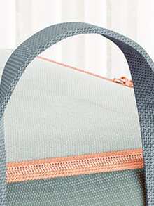 1入組滌綸可折疊收納袋臥室現代主義字母圖案被子收納袋 - 白色 - 查看 4