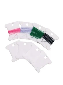 50入組塑料繞線板縫紉用白色十字繡繞線板 - 白色 - 查看 1