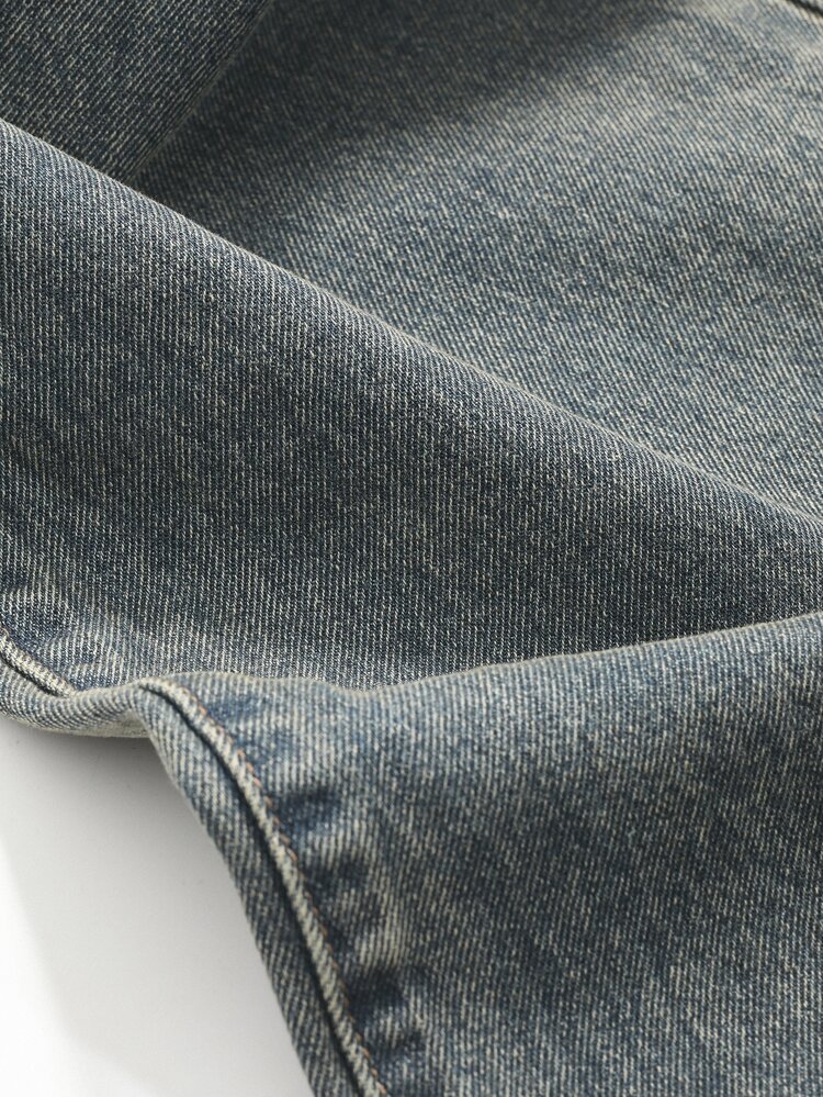 Slant Pocket Wide Leg Jeans,Baggy Jeans