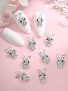水晶玻璃美甲贴纸 DIY 指甲饰品 美甲宝石 美甲用品 指甲 - 銀色 - 查看 1