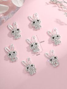 水晶玻璃美甲贴纸 DIY 指甲饰品 美甲宝石 美甲用品 指甲 - 銀色 - 查看 3