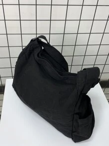 簡約斜挎大容量流浪包書包，適合畢業生、青少年女孩、新生、大二、初中和高中學生、大學和高中，非常適合戶外、旅行和返校