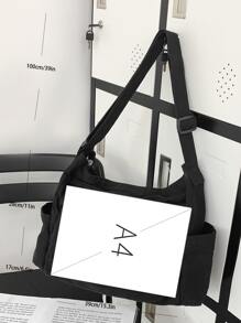 簡約斜挎大容量流浪包書包，適合畢業生、青少年女孩、新生、大二、初中和高中學生、大學和高中，非常適合戶外、旅行和返校