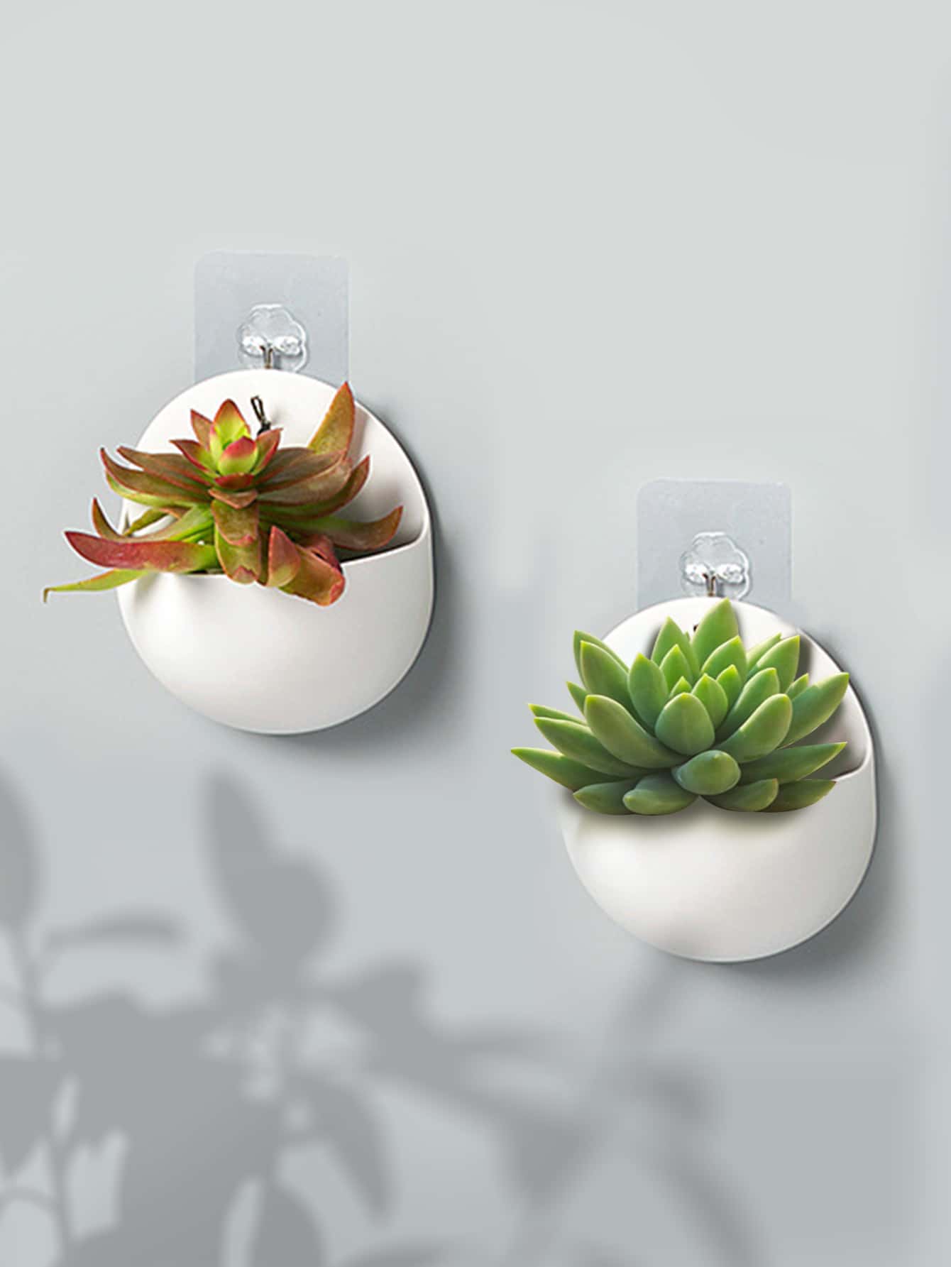 1pc PP Hanging Basket, Minimalist Solid Color Hanging Basket For Home - White - View 1