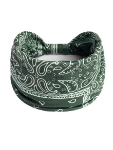 1入組女士佩斯利印花波西米亞髮帶適用於戶外旅行