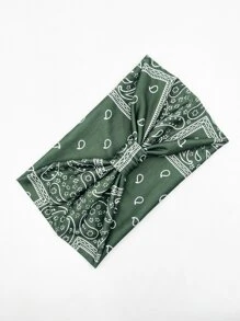 1入組女士佩斯利印花波西米亞髮帶適用於戶外旅行