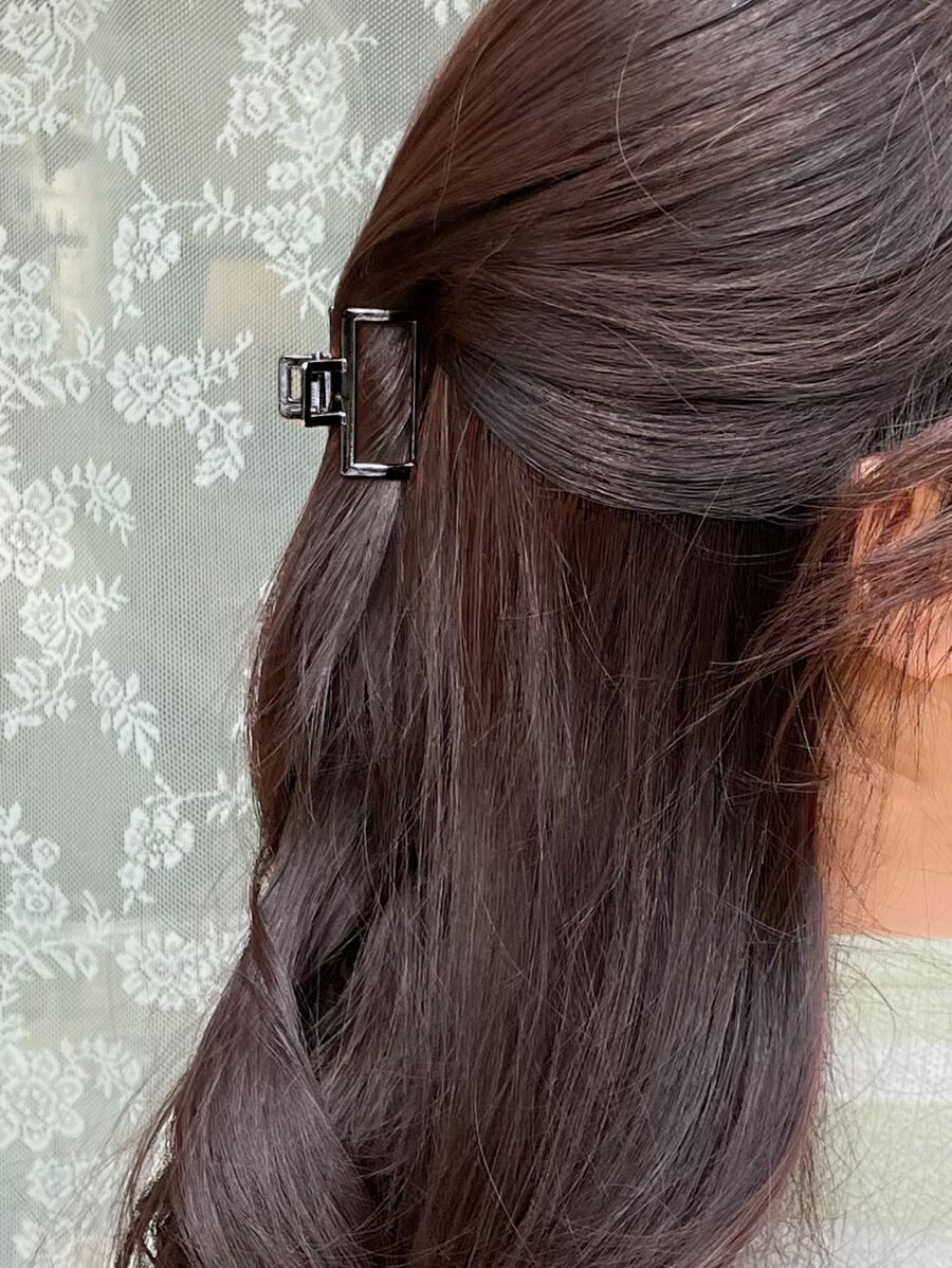 DAZY Square Design Hair Claw Casual Claw Clips Hair Clips Hair Jaw Clip Hair Clamps Hair Clutch Hair Catcher Clip - Black - View 1