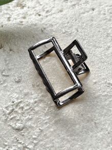 DAZY Square Design Hair Claw Casual Claw Clips Hair Clips Hair Jaw Clip Hair Clamps Hair Clutch Hair Catcher Clip - Black - View 5