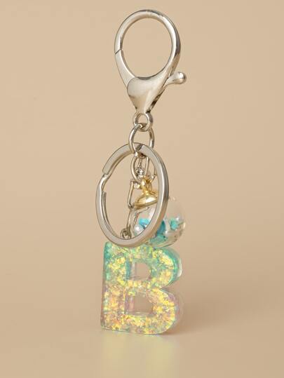 字母墜飾鑰匙圈