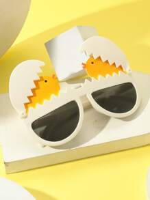 Gafas de moda con diseño de pollo de dibujos animados - Gris - Ver 1